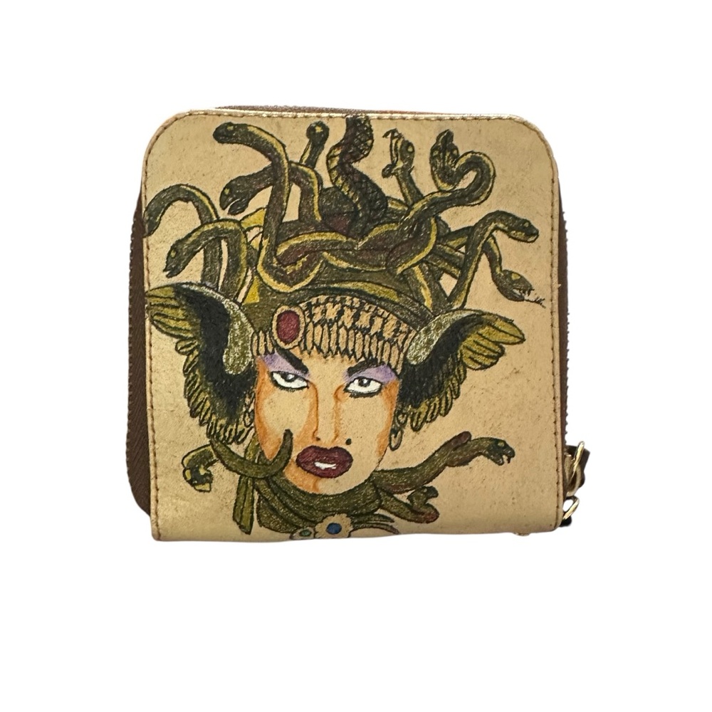 Prison Art Leather Wallet Medusa Bi-Fold Zippered Wallet - Flaw - Picture 10 of 12